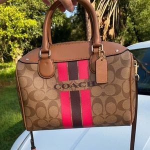 Coach cross body satchel bag